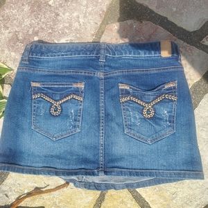 EUC Dark Wash Denim Mini Skirt Size 9 / 10